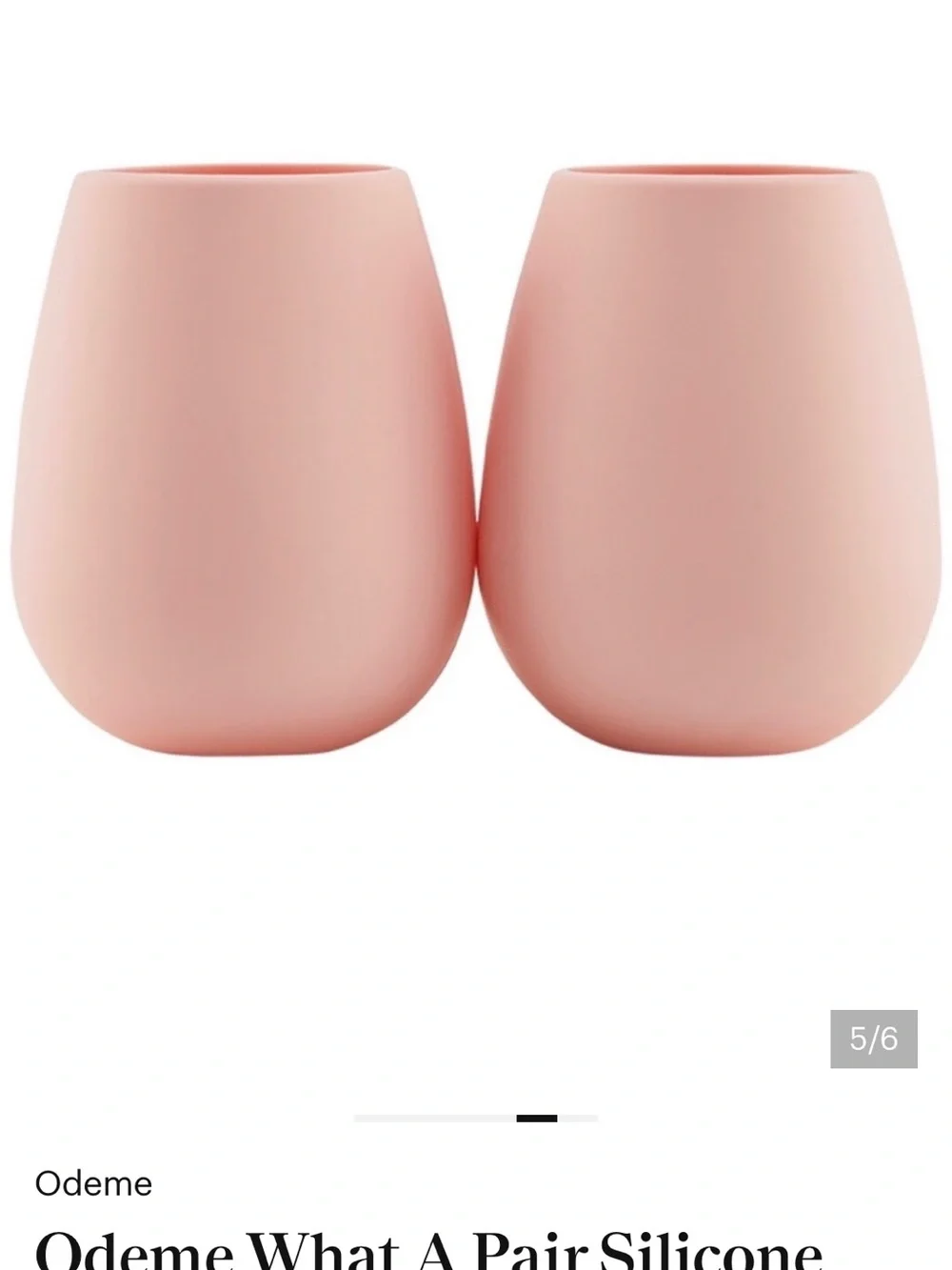 Odeme Pink Silicone Wine Glasses 🍾🥂